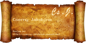 Cserny Jakobina névjegykártya